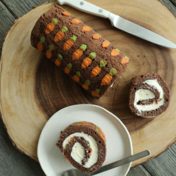 Chocolate Carrot Cake Roll