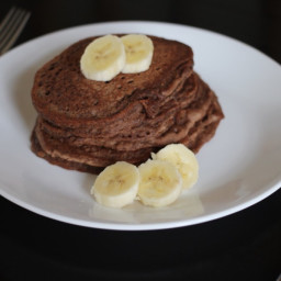 Chocolate-Chia Banana Pancakes