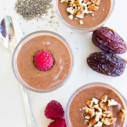 Chocolate Chia Seed Pudding Made Instantly • Two Purple Figs