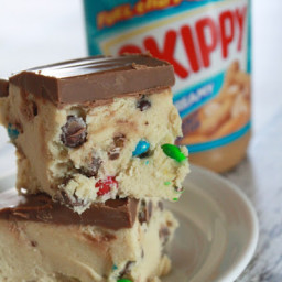 Chocolate Chip and M and M Cookie Dough Bars