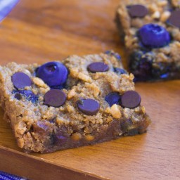 Chocolate Chip Blueberry Bars - With A Flourless Option