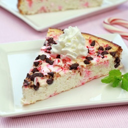Chocolate Chip Candy Cane Cheesecake