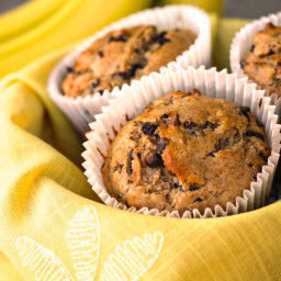 Chocolate Chip Monkey Muffins (made with coconut oil)