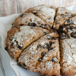 Chocolate Chip Scones with Vegan Instructions