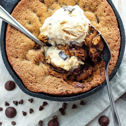 Chocolate Chip Skillet Cookie for one