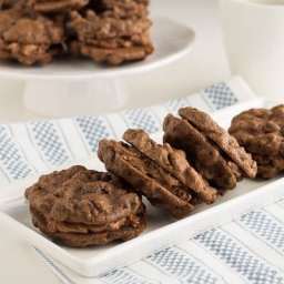 Chocolate-Chocolate Chip Cookies with Mocha Cream Filling