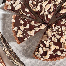 Chocolate-Coconut Tart with Almonds