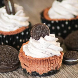 Chocolate Cookies and Cream Cheesecakes