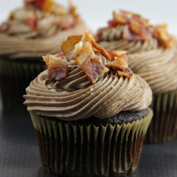 Chocolate Covered Bacon Cupcakes