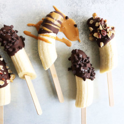 Chocolate Covered Banana Popsicles