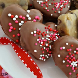 Chocolate Covered Cookie Dough Hearts Recipe