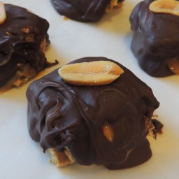 Chocolate Covered Graham Crackers with Peanut Butter