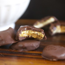 Chocolate Covered Peanut Butter Banana Crisps