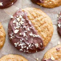 Chocolate Covered Peanut Butter Cookies (Gluten Free, Vegan, Dairy-Free, Re