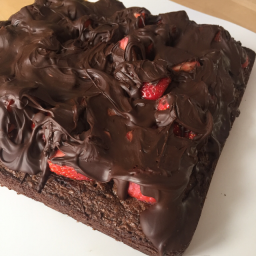 Chocolate Covered Strawberry Brownies