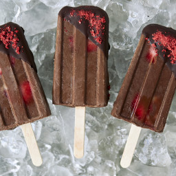 Chocolate Covered Strawberry Fudgesicles