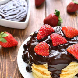 Chocolate Covered Strawberry Pancakes