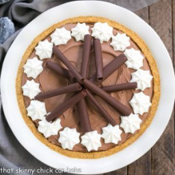 Chocolate Cream Pie with a Graham Cracker Crust