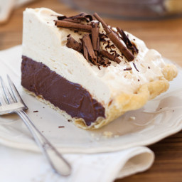 Chocolate Cream Pie with Peanut Butter Topping