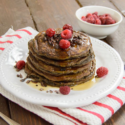 Chocolate Crunch Protein Pancakes