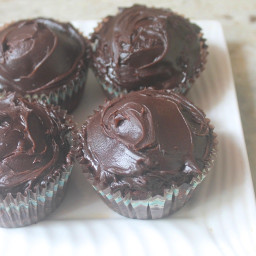 Chocolate Cupcakes with Ganache Icing