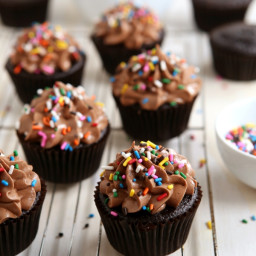 Chocolate Cupcakes with Nutella Buttercream