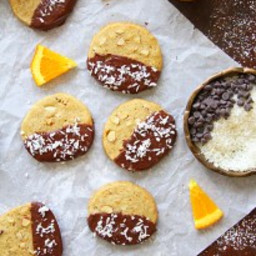 Chocolate-Dipped Almond and Orange Cookies