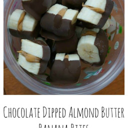 Chocolate Dipped Almond Butter Banana Bites