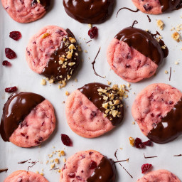 Chocolate Dipped Cranberry Cookies