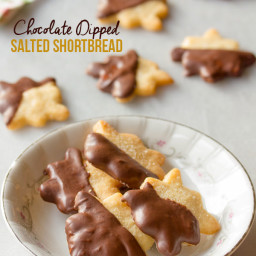 Chocolate Dipped Salty Shortbread