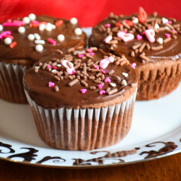 Chocolate Espresso Cupcakes #ValentinesDayFood