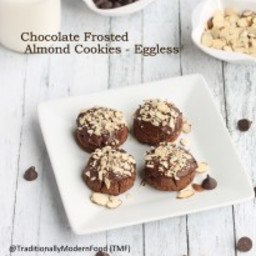 Chocolate Frosted Almond Cookies | Almond Flour Chocolate Cookies