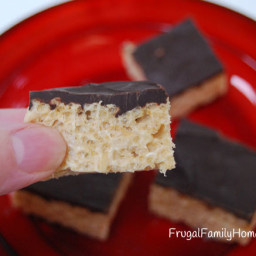Chocolate Frosted Peanut Butter Rice Krispie Treats
