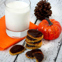 Chocolate-Frosted Pumpkin Cookies [Vegan, Gluten-Free]