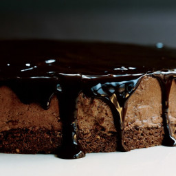 Chocolate-Glazed Hazelnut Mousse Cake