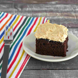 Chocolate Mayonnaise Cake With Peanut Butter Frosting