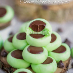 Chocolate Mint Cream Cheese Buttons