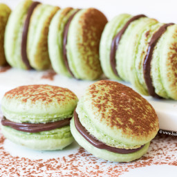 CHOCOLATE MINT FRENCH MACARONS
