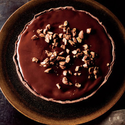 Chocolate-on-Chocolate Tart with Maple Almonds