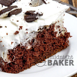 Chocolate Oreo Poke Cake