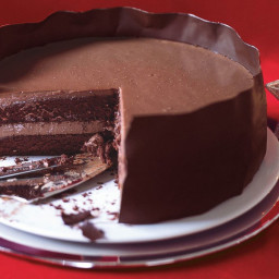 Chocolate Panna Cotta Layer Cake
