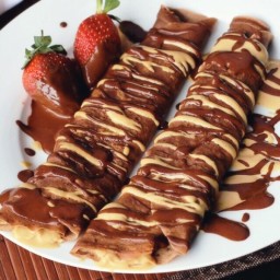 Chocolate Peanut Butter Cup Crepes!!