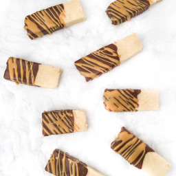 Chocolate Peanut Butter Dipped Shortbread