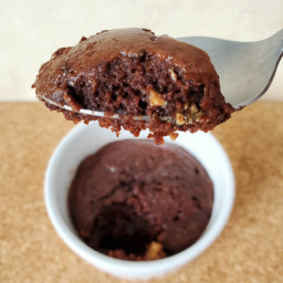Chocolate Peanut Butter Fondant Mug Cake (Keto)