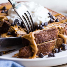Chocolate Peanut Butter Healthy High Protein French Toast