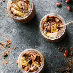 Chocolate Peanut Butter Red Bean Pudding