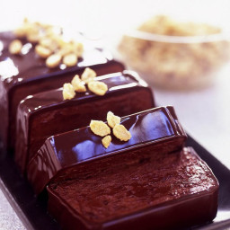 Chocolate-Peanut Butter Terrine with Sugared Peanuts