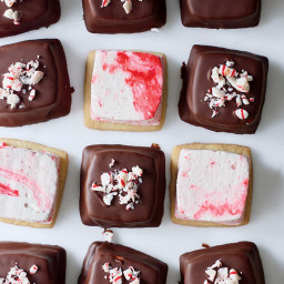 Chocolate Peppermint Marshmallow Cookies