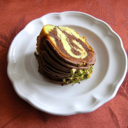 Chocolate Pistachio Swirl Cake