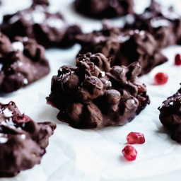 Chocolate Pomegranate Seed Almond Clusters